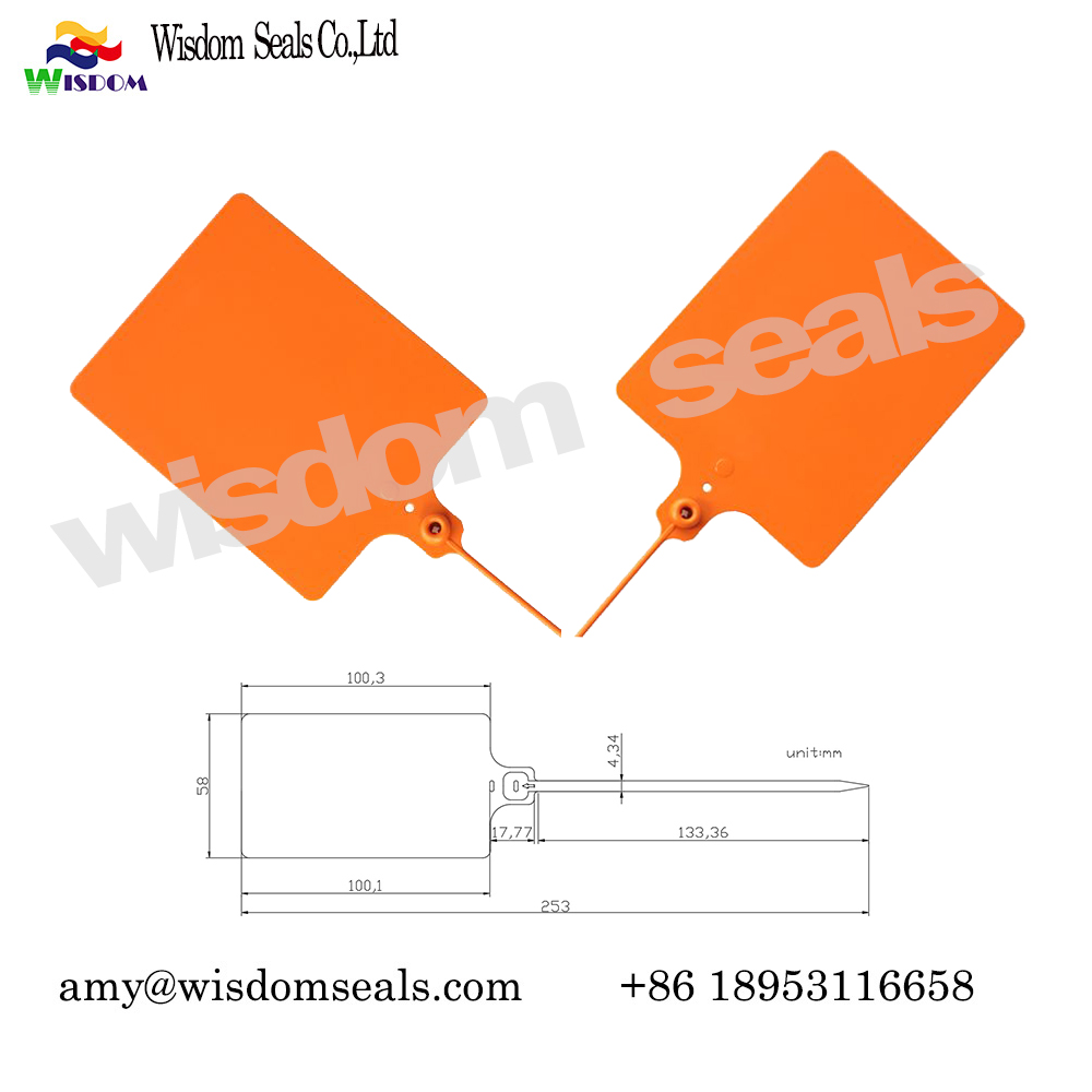  WDM-PS110  big flat container seal lock fire extinguisher security cash bag plastic seal