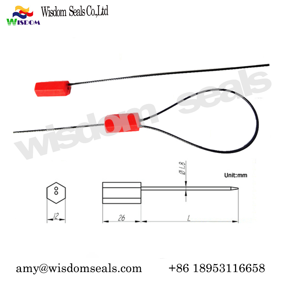  WDM-CS218 Hexagon Head   1.8mm security tie adjustable steel wire cable seal​