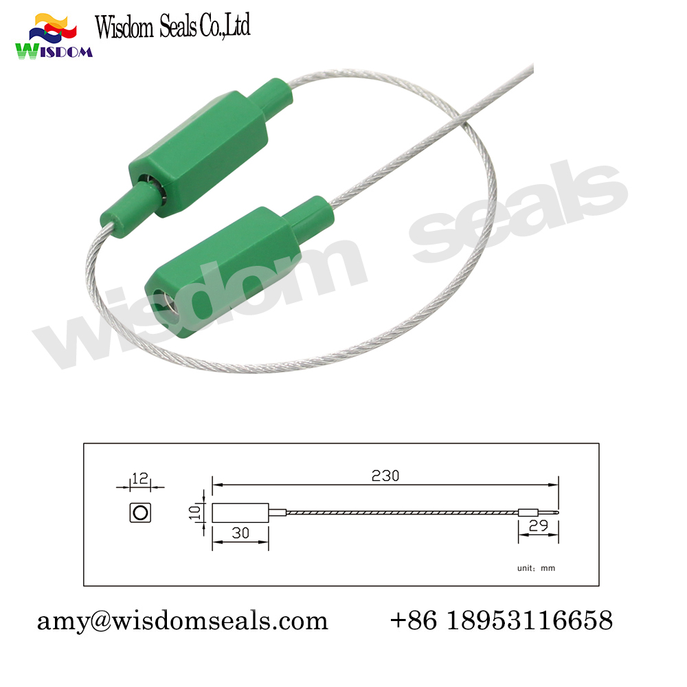 WDM-CS318    ISO17712 trailer shipping transport luggage plastic cable seal​  with custom barcode 