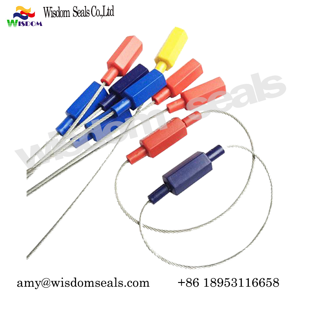 WDM-CS318    ISO17712 trailer shipping transport luggage plastic cable seal​  with custom barcode 