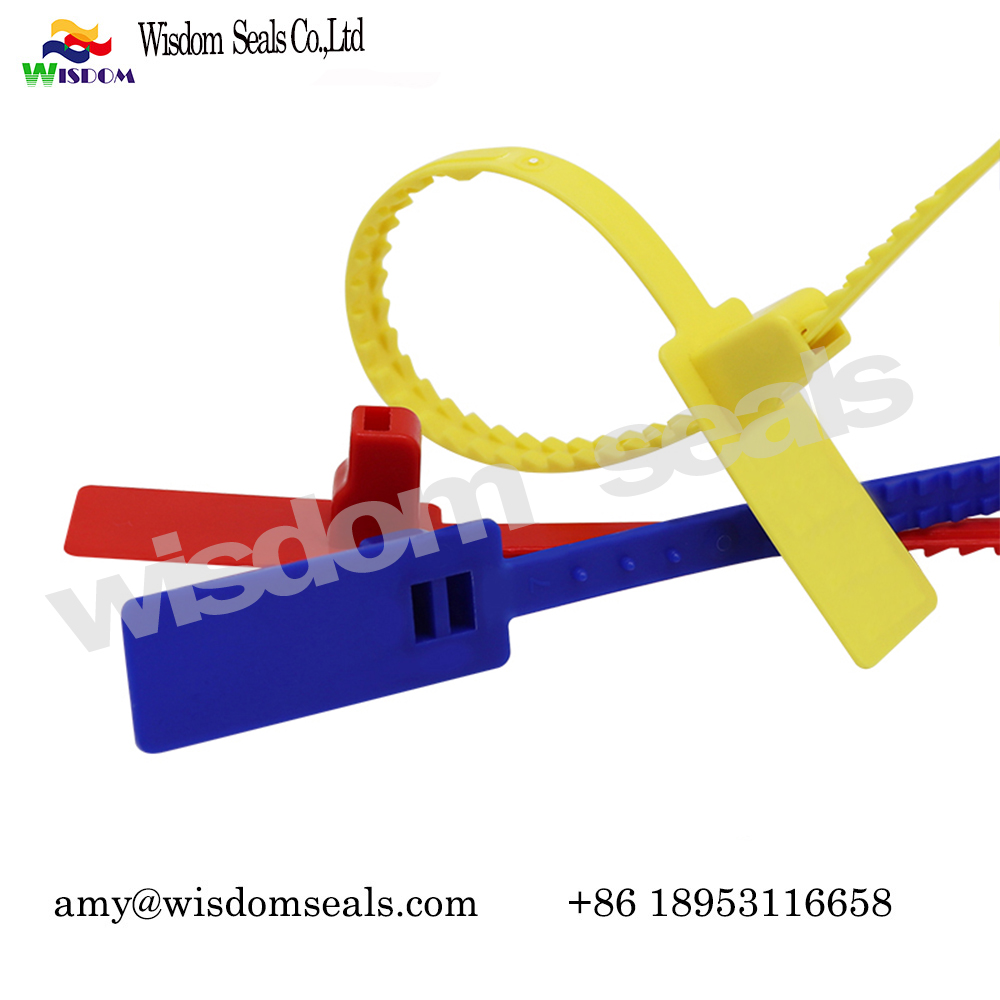  WDM-PS234  Tamper-proof disposable pull tight courier plastic truck seals for vote box