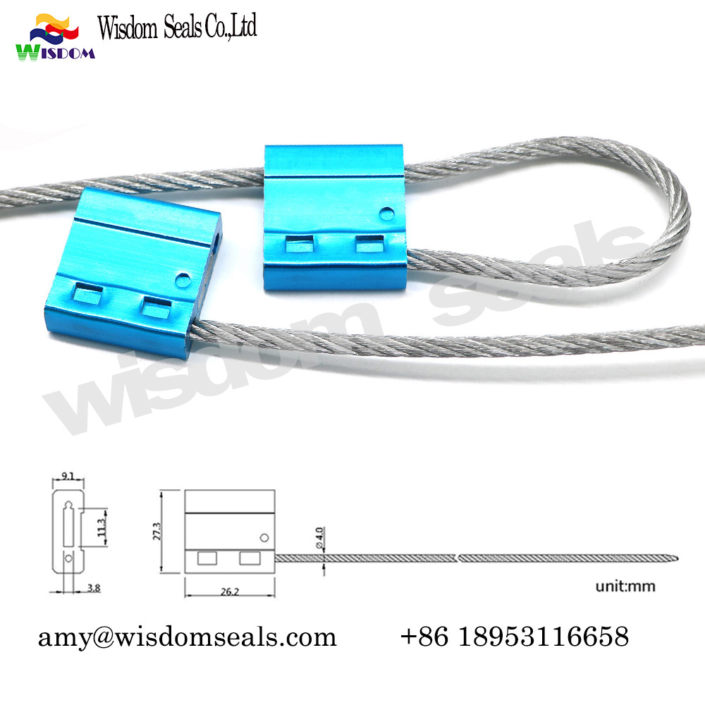  WDM-CS140 4.0mm laser print  disposable cement truck Cable Tie Truck Security Seals with numbered