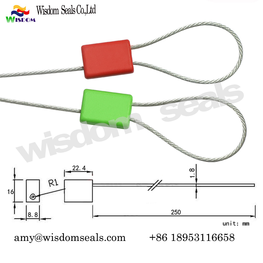  WDM-CS528 Oil Tanker tamper Evident Container Cable Security Seals with logo printing 
