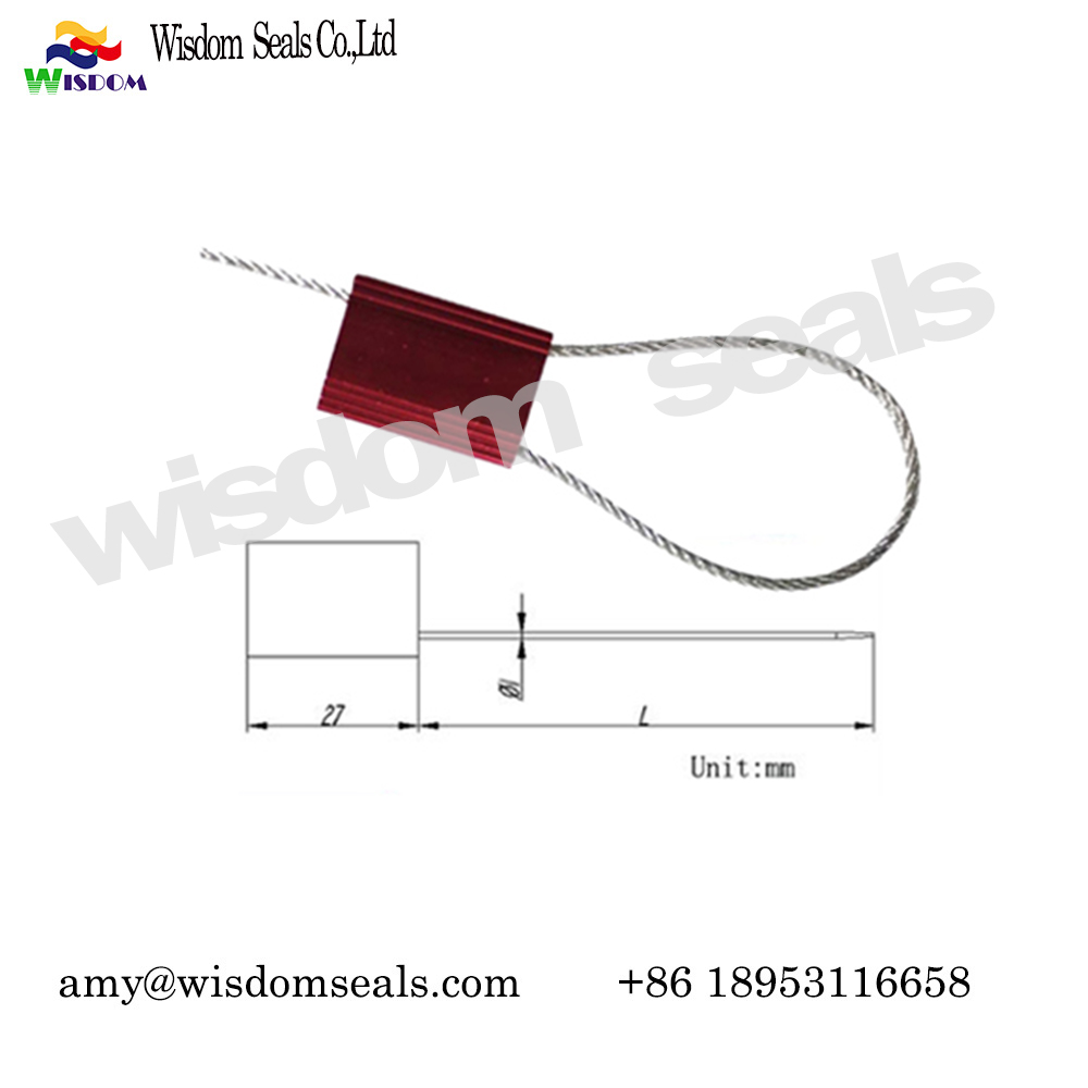  WDM-CS118 aluminum alloy Pull tight disposable adjustable security cable lock seal